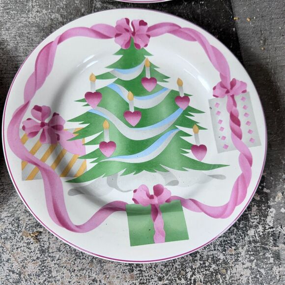 4 Sango Home For Christmas Salad/Dessert Plates lot - Picture 2 of 9